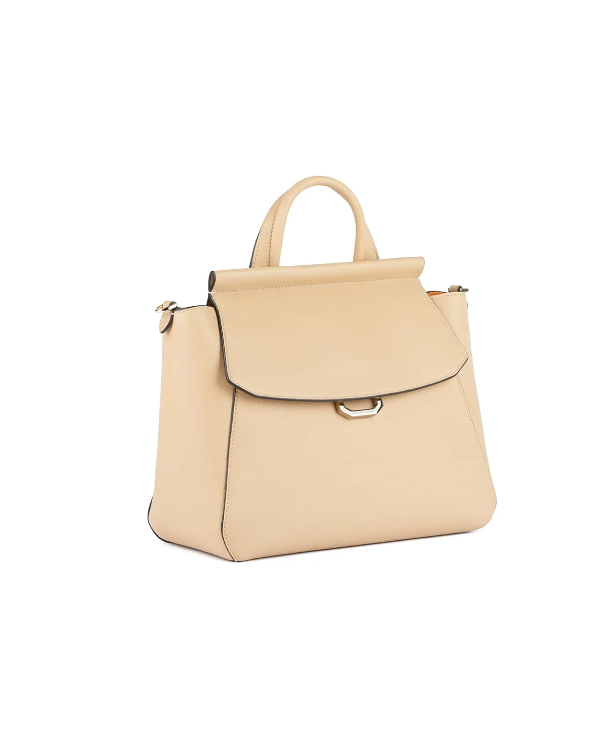 Novella M borsa a mano media in vitello Cappuccino