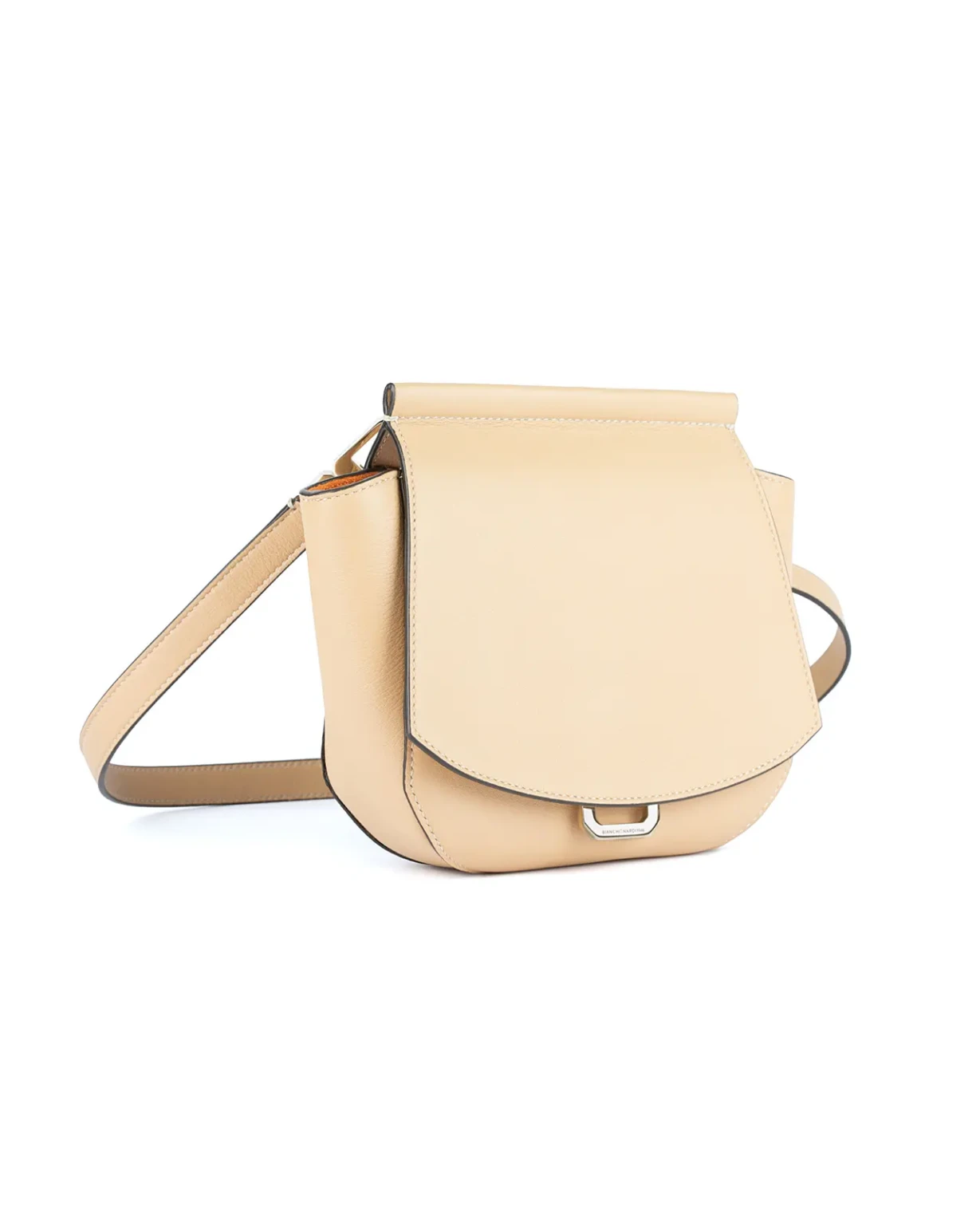 Scarsella borsa sella in pelle di vitello Cappuccino