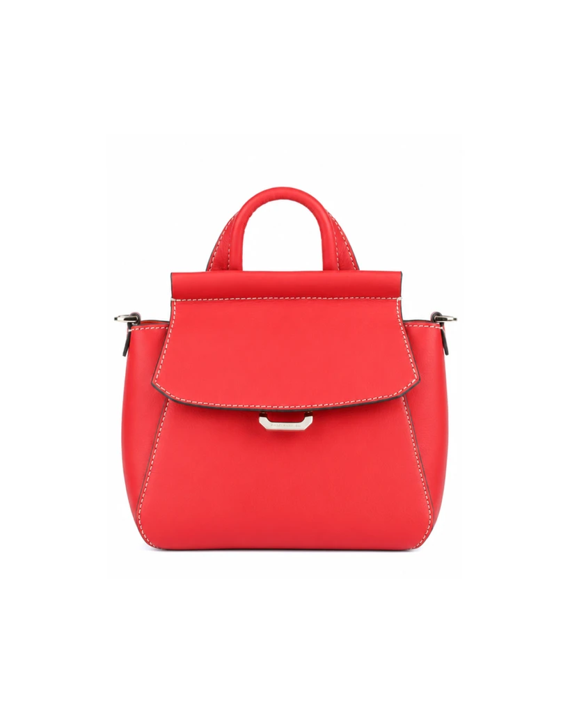 WB0139.VIT.490 LG NOVELLA S IN CALF LEATHER ROSSO CORALLO LIGHT GOLD