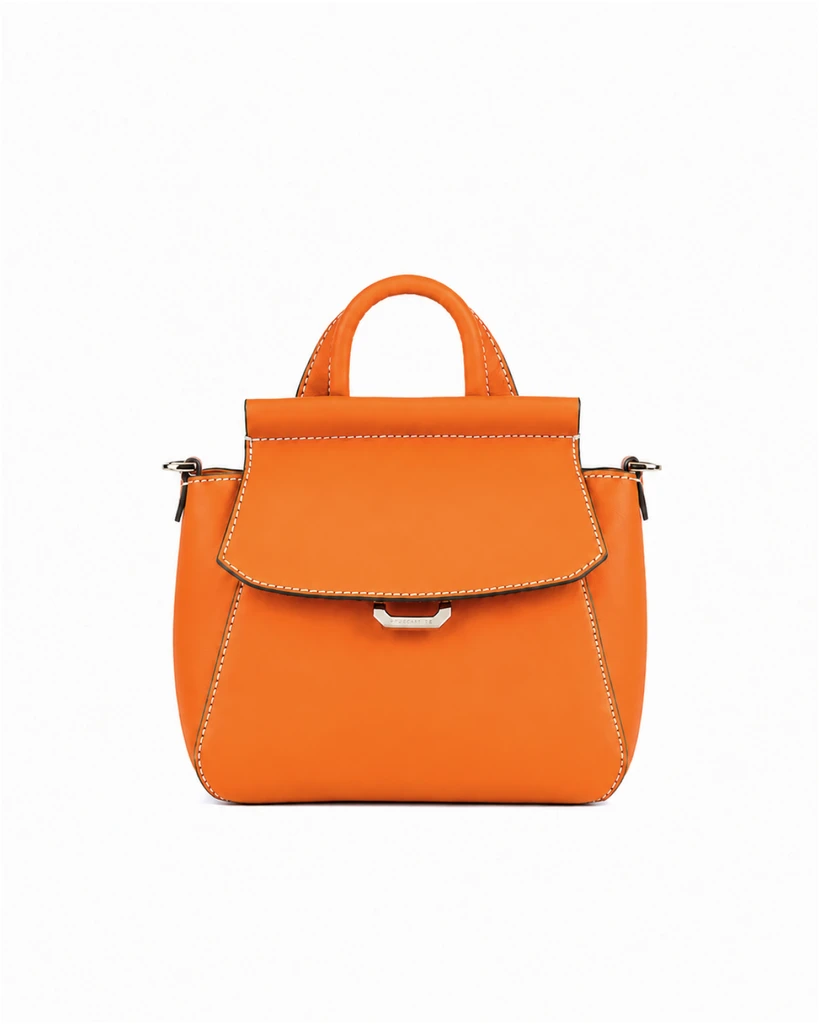 WB0139.VIT.510 LG NOVELLA S IN CALF LEATHER ARANCIONE ZUCCA LIGHT GOLD