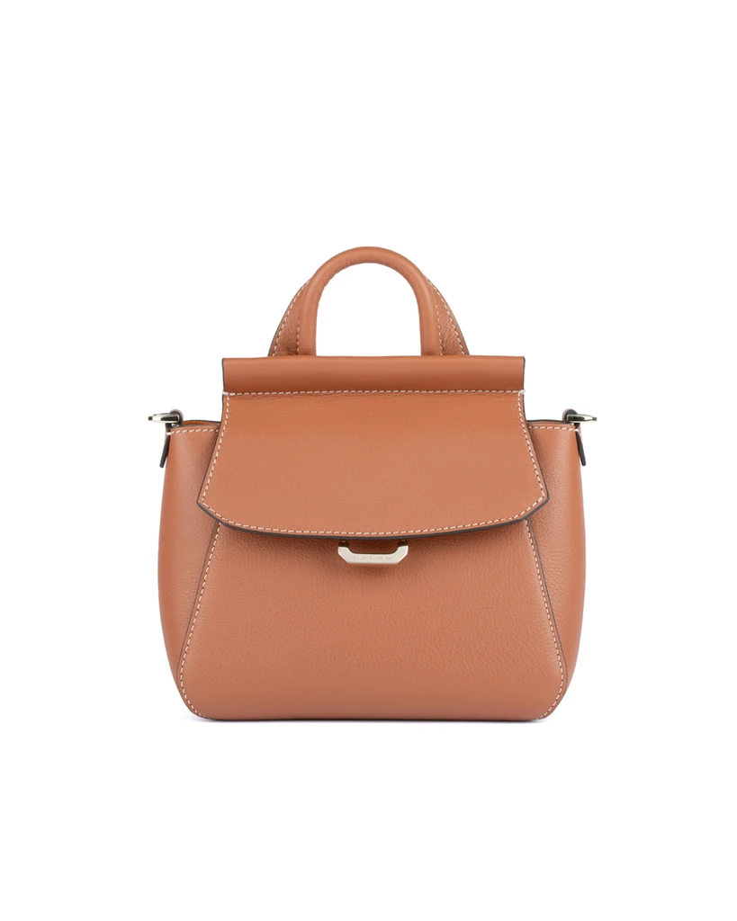 WB0139.VIT.820 LG NOVELLA S IN CALF LEATHER MARRONE CANNELLA LIGHT GOLD