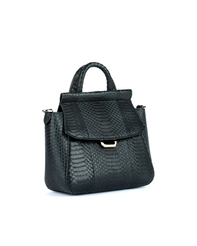 Novella S borsa a mano piccola in ayers Carbone