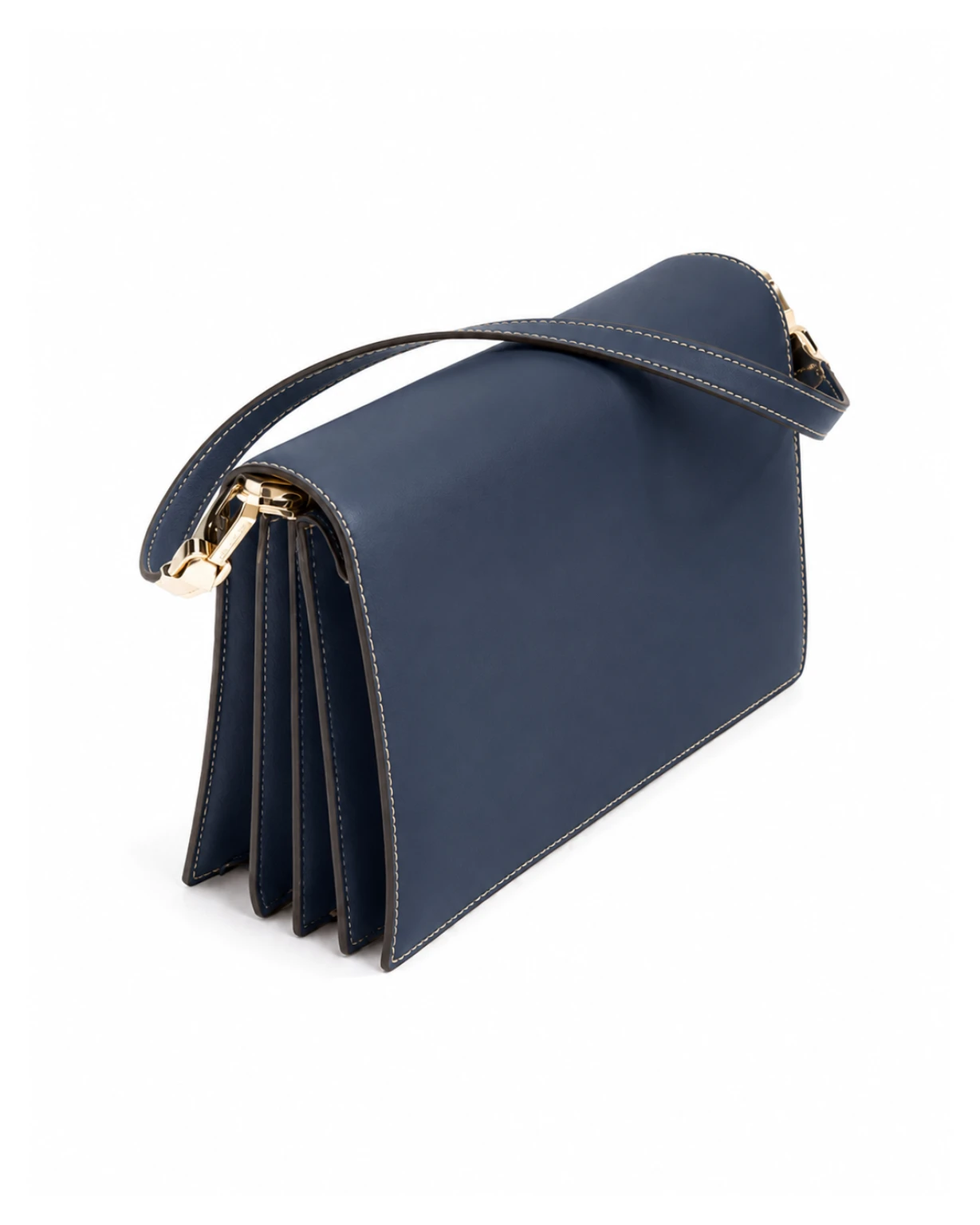 WB0141.VIT.610 LG IRIS M IN CALF LEATHER BLU PAPAVERO BLU LIGHT GOLD