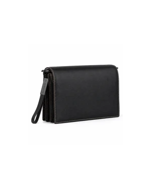 WB0142.VIT.900 RU IRIS S IN CALF LEATHER NERO CARBONE RUTENIO ULTRA BLACK