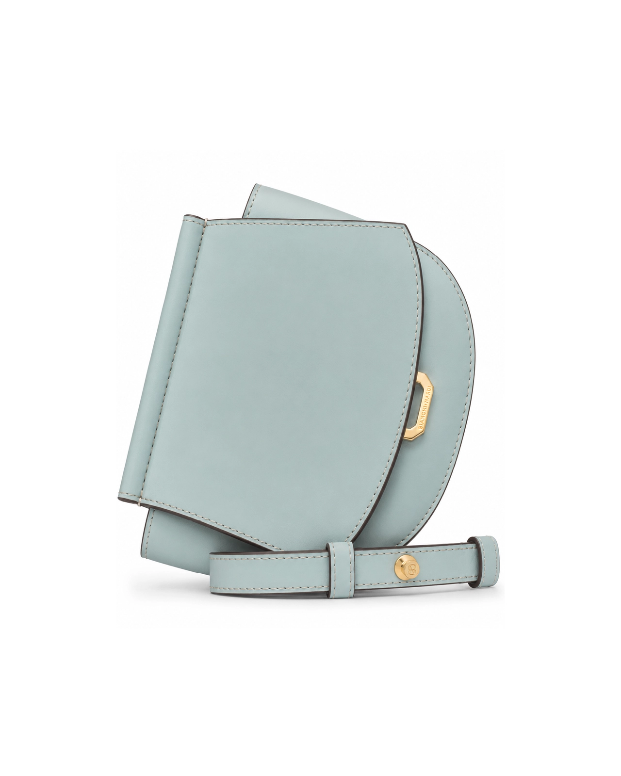 WB0128.VIT.670 LG SCARSELLA BAG IN CALF LEATHER AZZURRO ACQUA LIGHT GOLD WB0128.VIT.670 LG SCARSELLA BAG IN CALF LEATHER AZZURRO ACQUA LIGHT GOLD