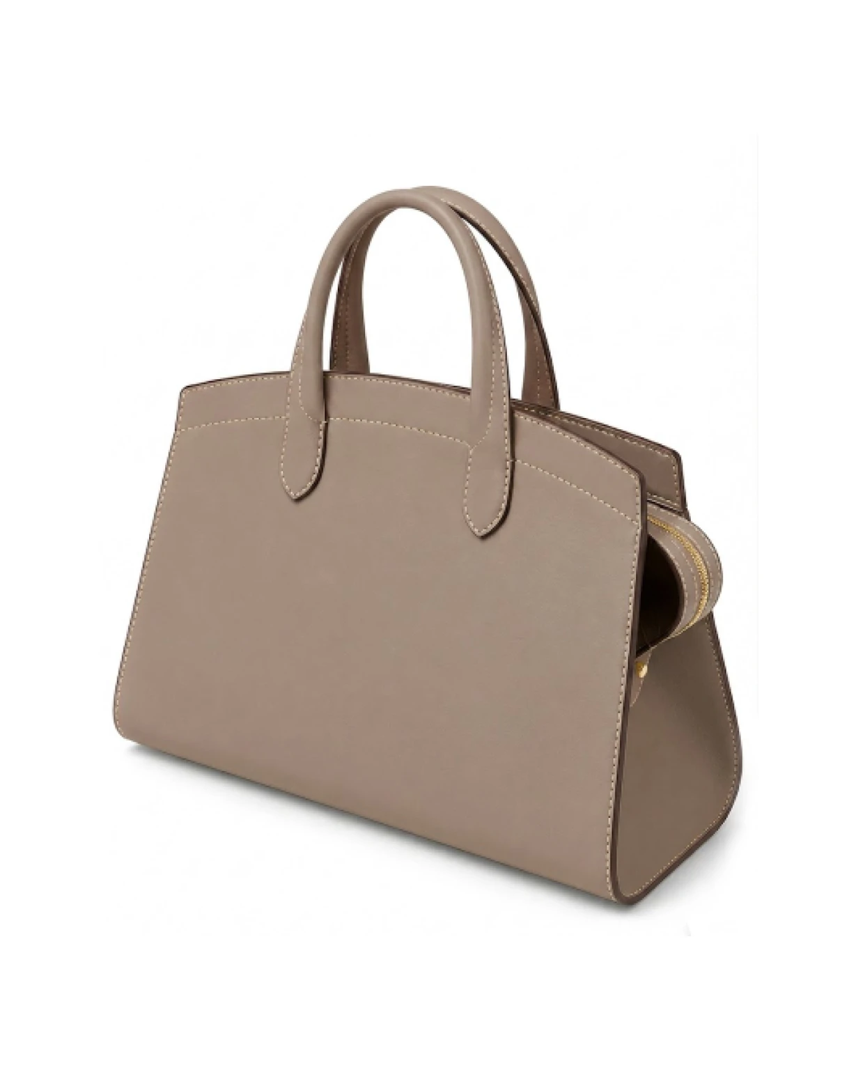 WB0132.VIT.220 LG RIALTO M BAG IN CALF LEATHER MARRONE PEPE LIGHT GOLD