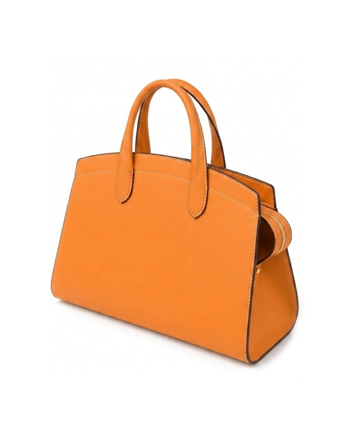 WB0132.VIT.510LG RIALTO M BAG IN CALF LEATHER ARANCIONE ZUCCA LIGHT GOLD