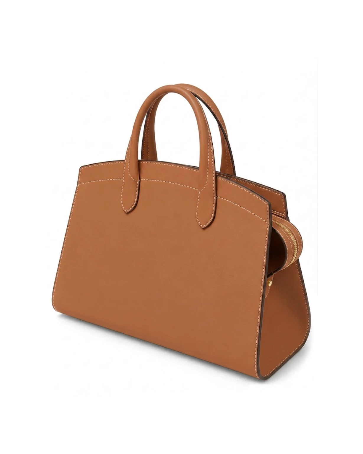 WB0132.VIT.820 LG RIALTO M BAG IN CALF LEATHER MARRONE CANNELLA LIGHT GOLD