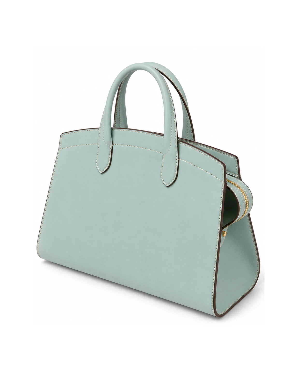 WB0132.VIT.9019 LG RILTO M BAG IN CALF LEATHER AZZURRO ACQUA MARINA LIGHT GOLD