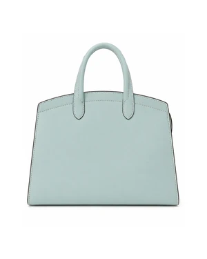 WB0132.VIT.9019 LG RILTO M BAG IN CALF LEATHER AZZURRO ACQUA MARINA LIGHT GOLD FRONTALE